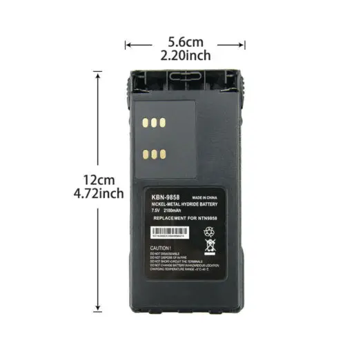 NEW 7.5V 2100mAh Ni-MH Battery KBN-9858 for Radio Walkie Talkie Motorola XTS2250 XTS2500 XTS1500 Two Way Radio