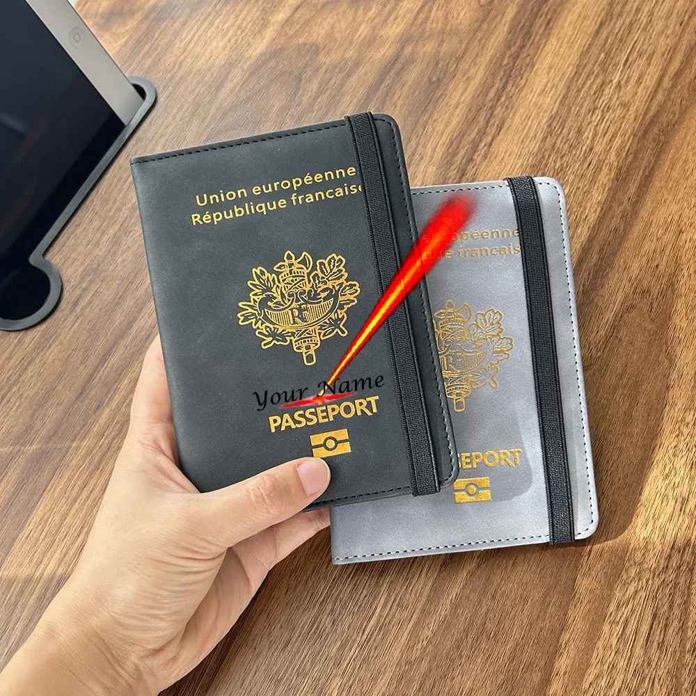 França personalizar nomes capa de passaporte para casais grande capacidade nome gravado exclusivo em capas caso para passaportes personalizado