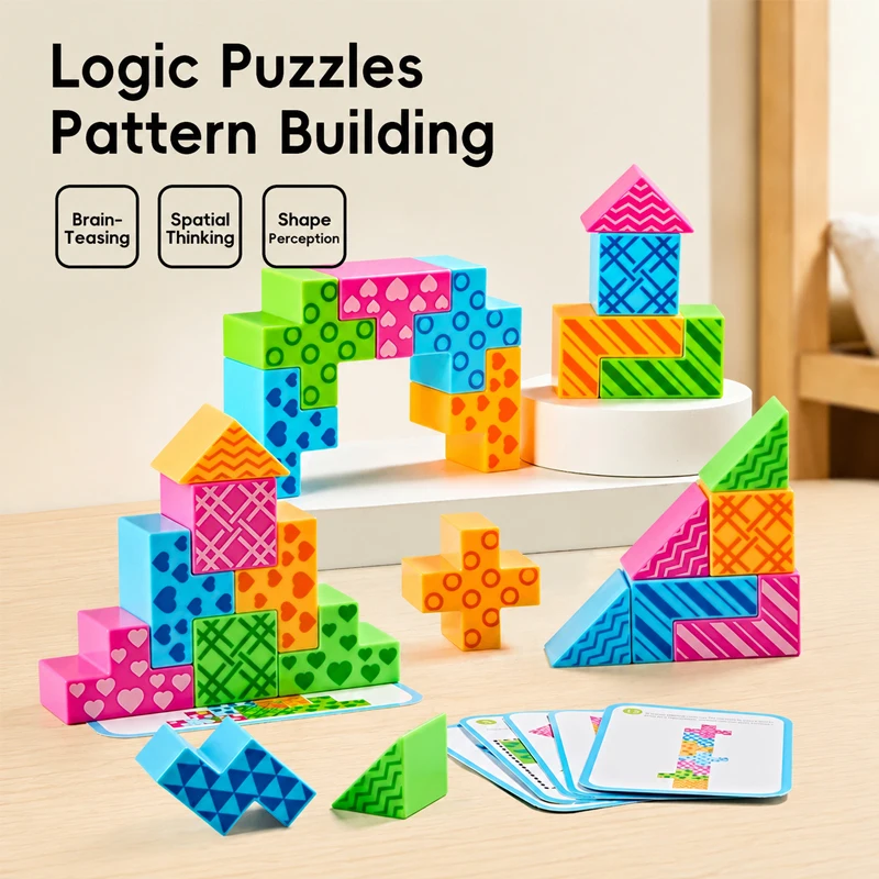 knyysecq-blocos-de-montar-3d-brinquedo-educacional-infantil-para-desenvolvimento-de-logica-e-pensamento-geometrico-tridimensional
