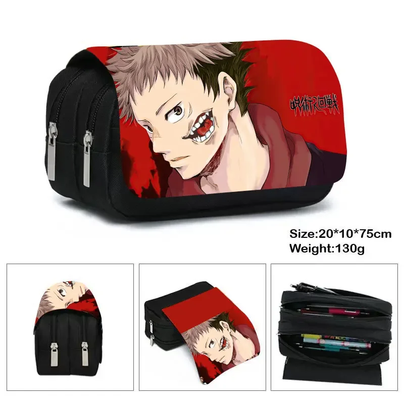 Anime Jujutsu Kaisen Yuji Itadori Pencil Case Students School Stationery  Pen Bags Cartoon Fushiguro Megumi Cosmetic Bags Gift