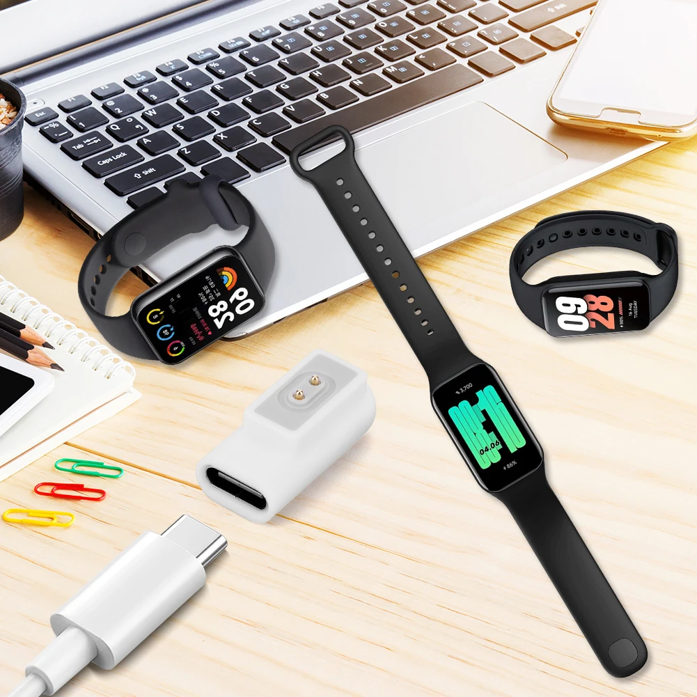 

USB C Женский для Xiaomi/Redmi Watch Зарядное устройство Тип C Адаптер 90-градусного углового зарядного устройства Магнитный адаптер для Xiaomi Mi Band 8 Pro