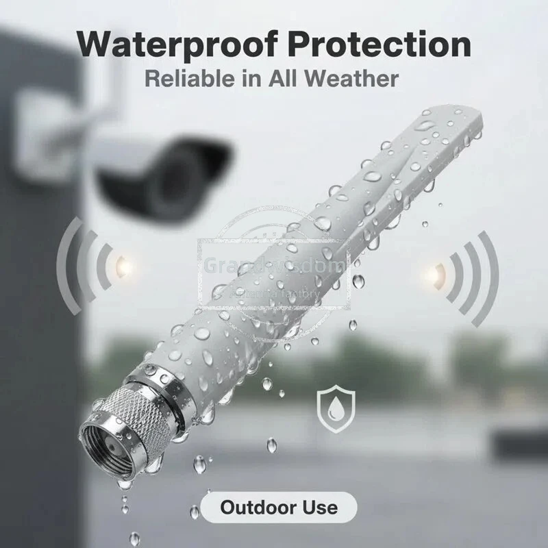 GWS 2 Sets 2,4G/5,8GHz WLAN-Antenne 8dBi Verstärkung Dualband N-Stecker Verlängerungskabel N-Buchse auf PX1 wasserdicht für WLAN-Alarmrepeater – Detail 5