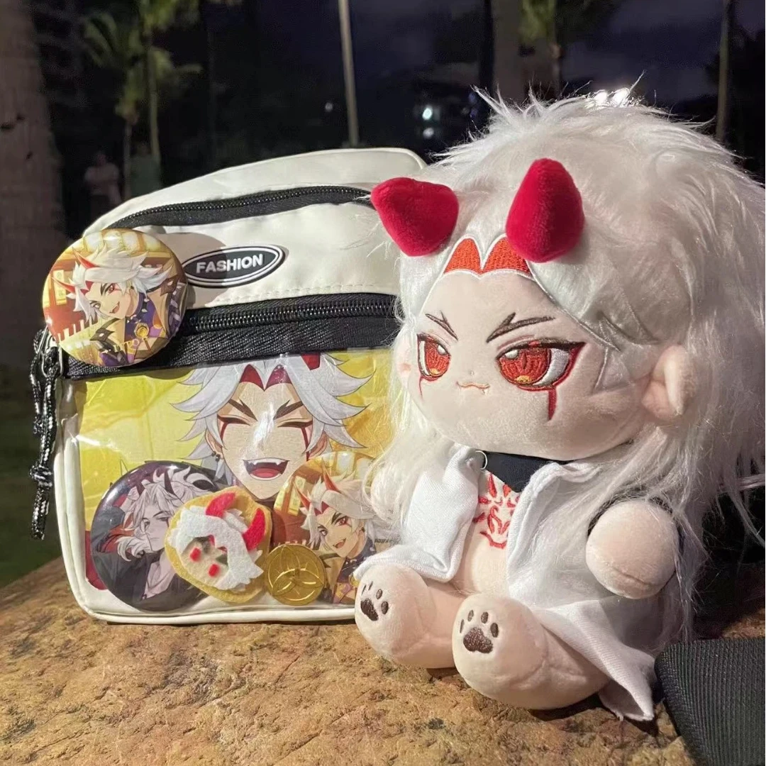 Stuffed 20cm Game Genshin Impact Arataki Itto Plushies Kids Toys with Skeleton Dress Up Clothing Anime Cartoon Figure Toys Gift
