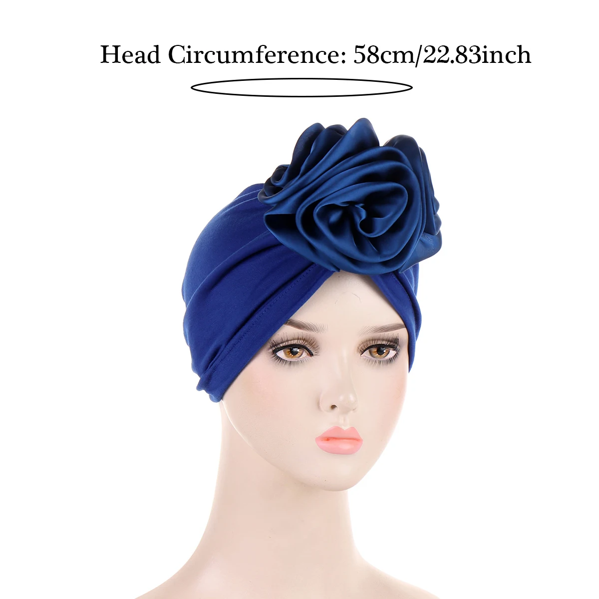 Fashion Satin Flowers Turban Hijab Hats African Head Wraps Elastic Muslim Hats Breathable Chemo Cap For Women Girls