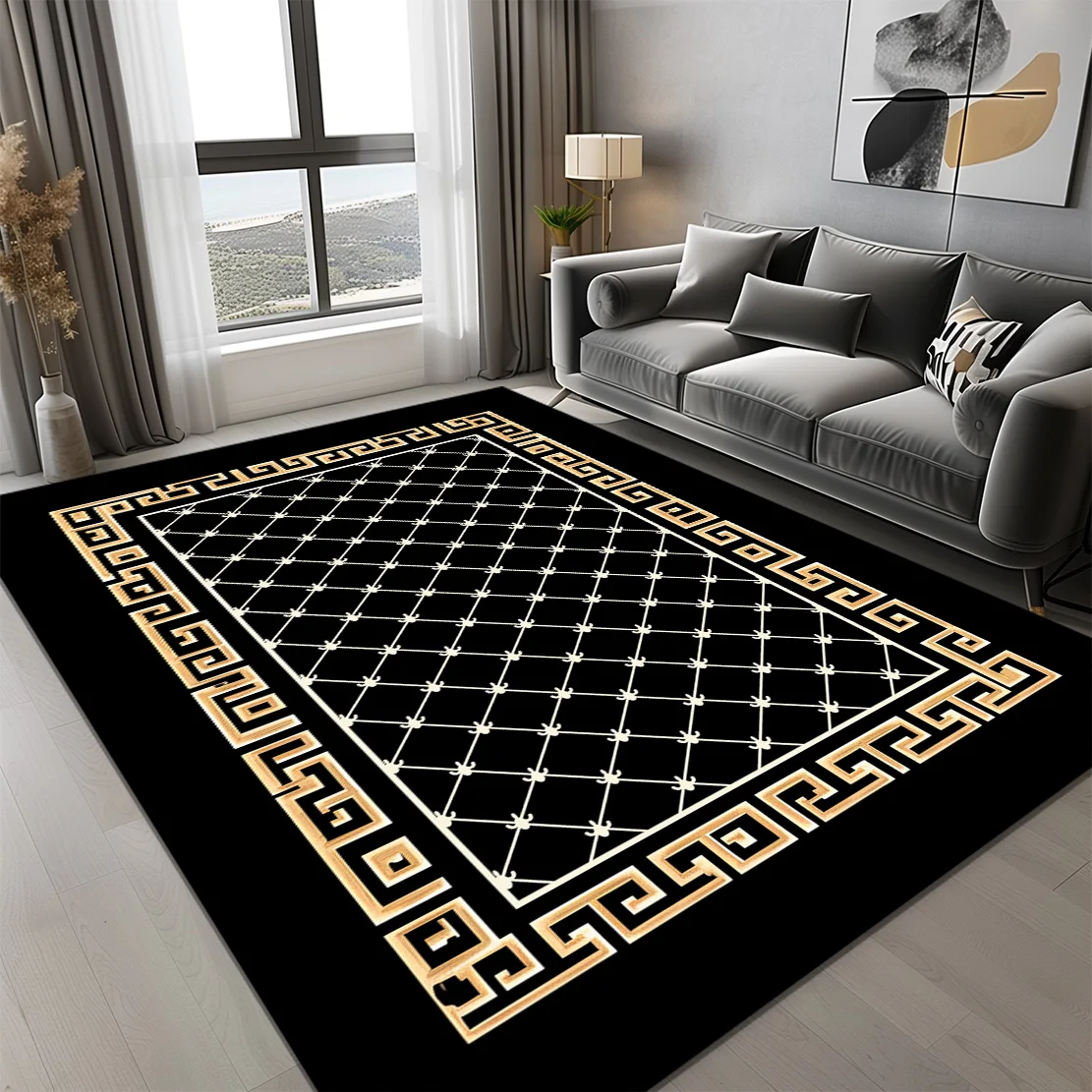 Modern Luxury Carpet for Living Room Minimalist Black and White Decoration Home Sofa Table Area Rug Soft Bedroom Mat Bedside 러그