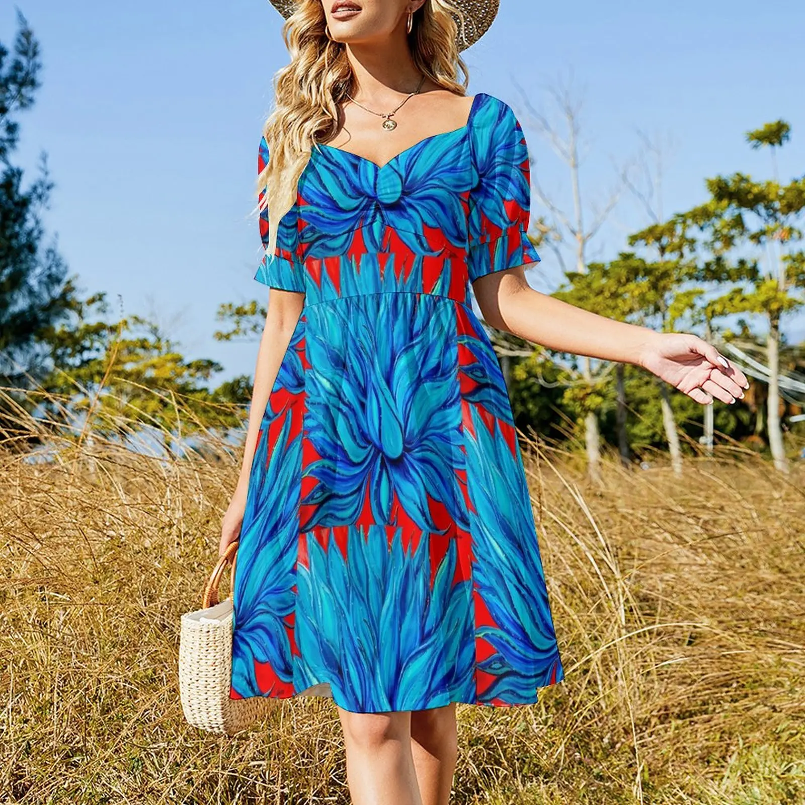 iarthappy agave plant, tequila , blue agave 100 % agave Short-Sleeved Dress dress korean style cute dress