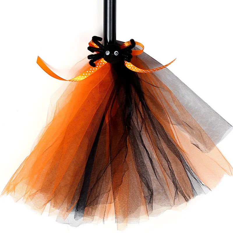 Halloween Cosplay Costume Accessories Witch Broomstick Quidditch Flying Prop Party Decoration for Women Girls 60cm