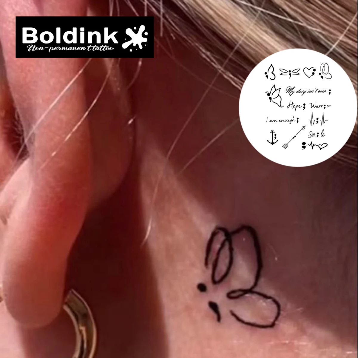 Hope & Healing Temporary Tattoo,Lasts To 15 Days New Technology Magic Waterproof Semi Permanent Sticker.