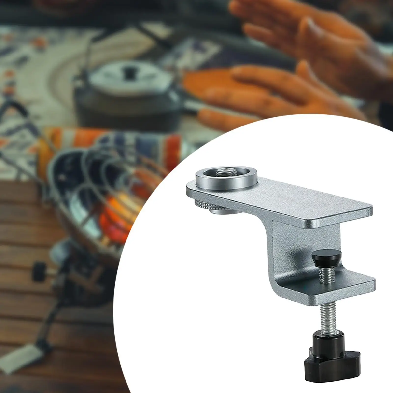 Base de braçadeira de mesa suporte de montagem ajustável resistente prático suporte de iluminação braçadeira de mesa para jardim quintal piqueniques
