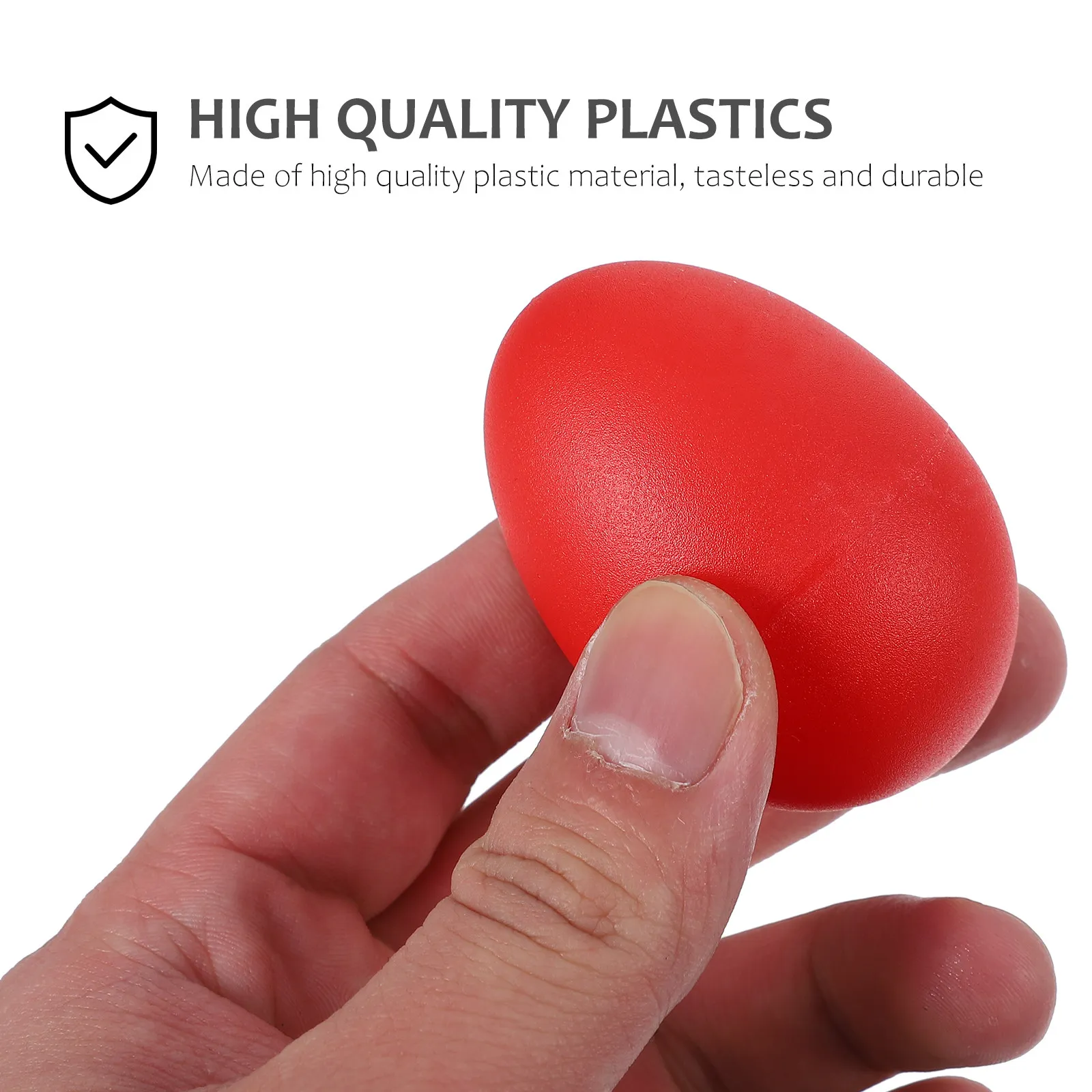 10 piezas de maracas de plástico con forma de huevo, instrumentos musicales de percusión para niños, juguete de maracas para el desarrollo del ritmo y la educación temprana