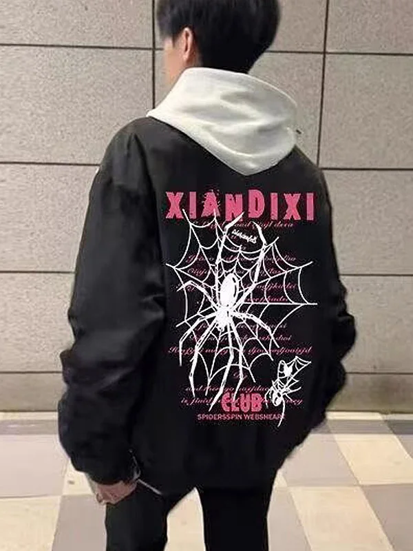 

Двухслойная бейсбольная одежда для пилотов в американском стиле ретро для пар, весенне-осенняя верхняя одежда High Street Faion