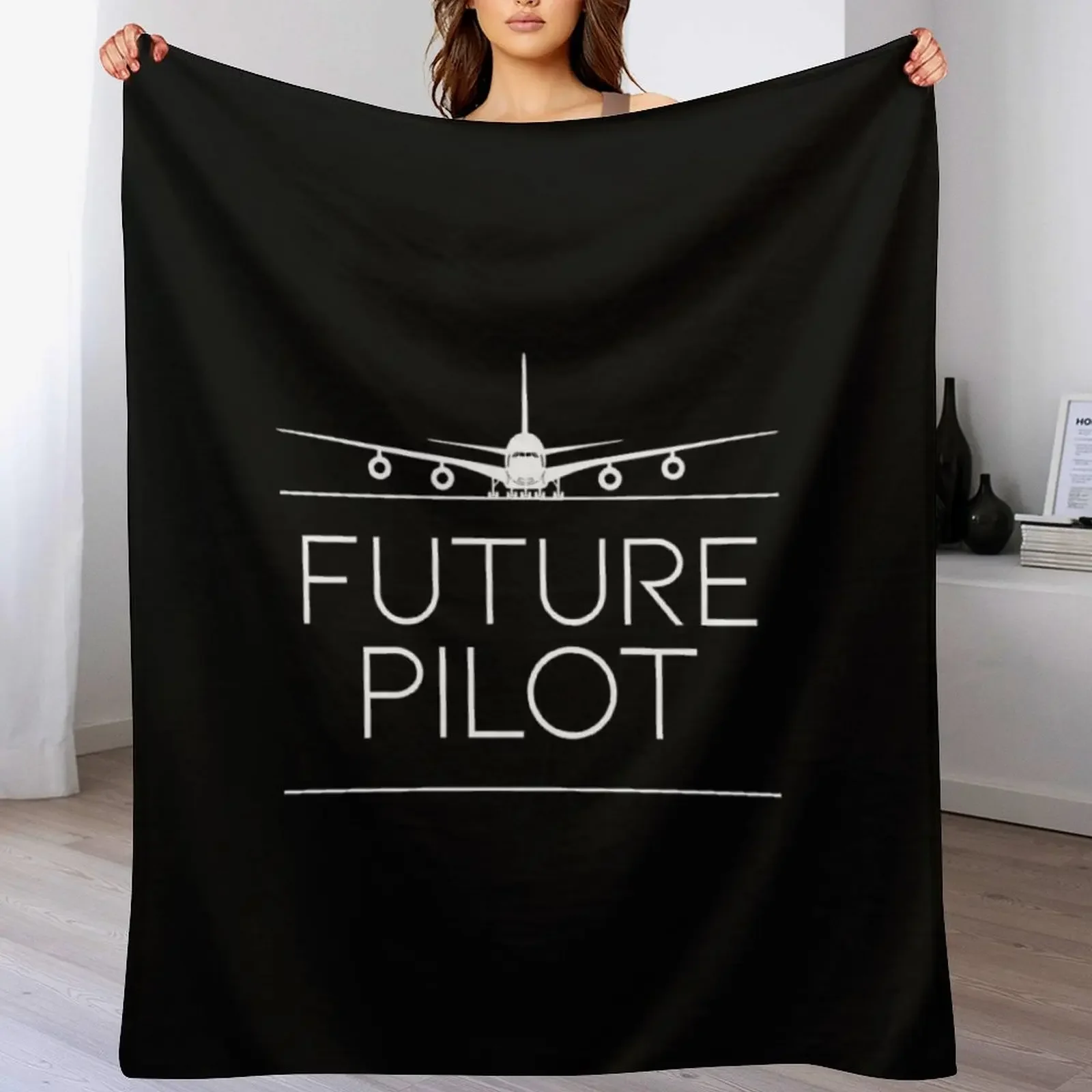 Future Pilot Throw Blanket Soft Plush Plaid Nap for sofa Sofas Blankets