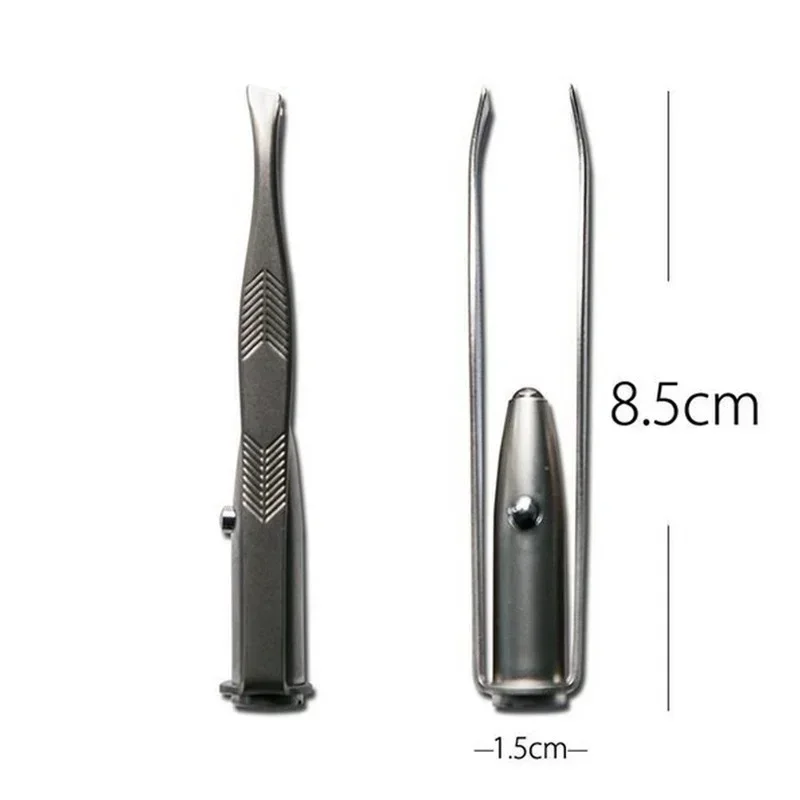 1/3Pcs Led 눈썹 핀셋 스테인레스 스틸 얼굴 눈썹 디자인 속눈썹 리무버 도구 라이트 속눈썹 핀셋 뷰티 메이크업