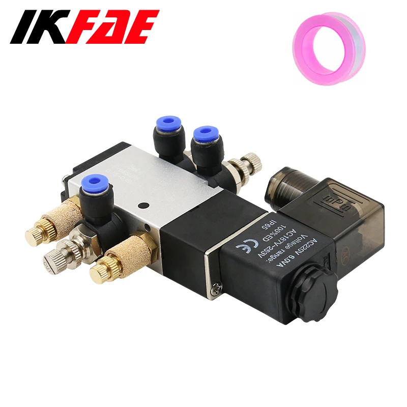 Pneumatic Electric Solenoid Valve 5 Way 2 Position Control Air Gas Magnetic 4V210-08 12V 24V 110V 220V Coil Volt