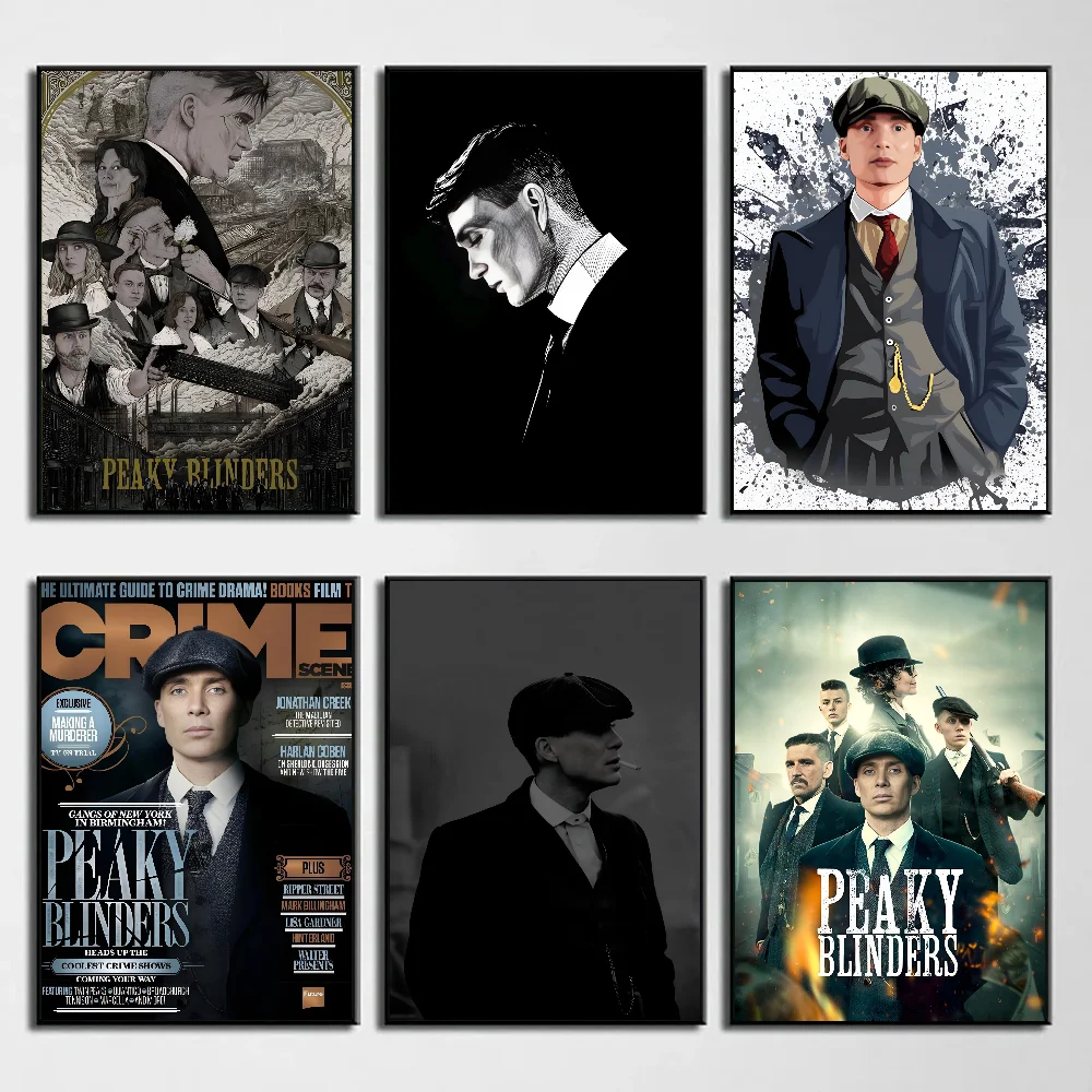 1 قطعة P-Peaky B-Blinders التلفزيون المشارك المشارك ورقة طباعة غرفة المعيشة المنزلي غرفة نوم مدخل بار مقهى الفن اللوحة الديكور