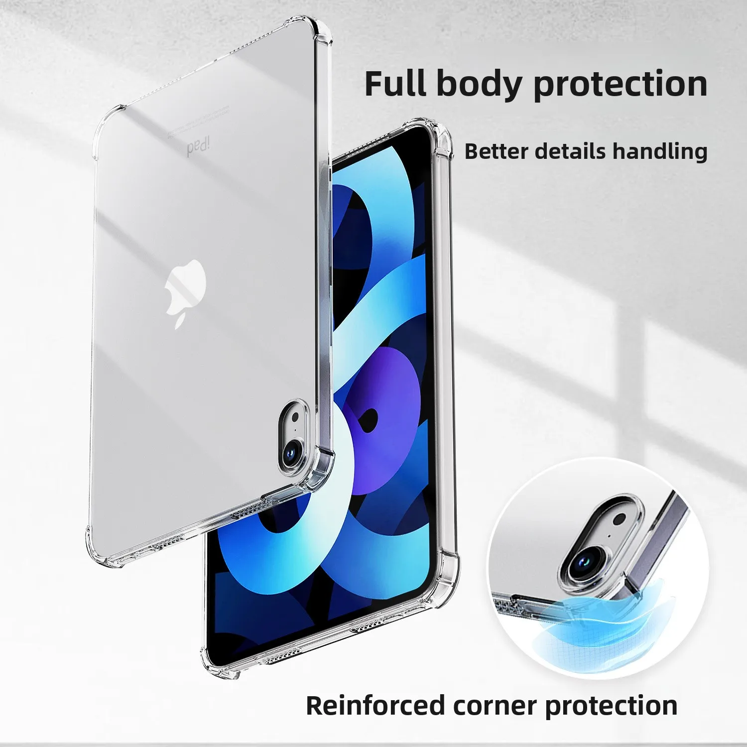 애플 아이패드 프로 11인치 에어 2 6 5 11세대 10세대 보호 케이스 10.9인치 2022 2025 아이패드 10.2 투명 TPU 태블릿 커버