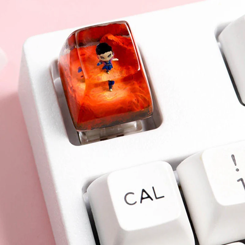 Organism Resin Keycap Creactive Art Keyboard Decoration Game Anime Figure Theme 3D Landscape Replaceable Keyboard Keys