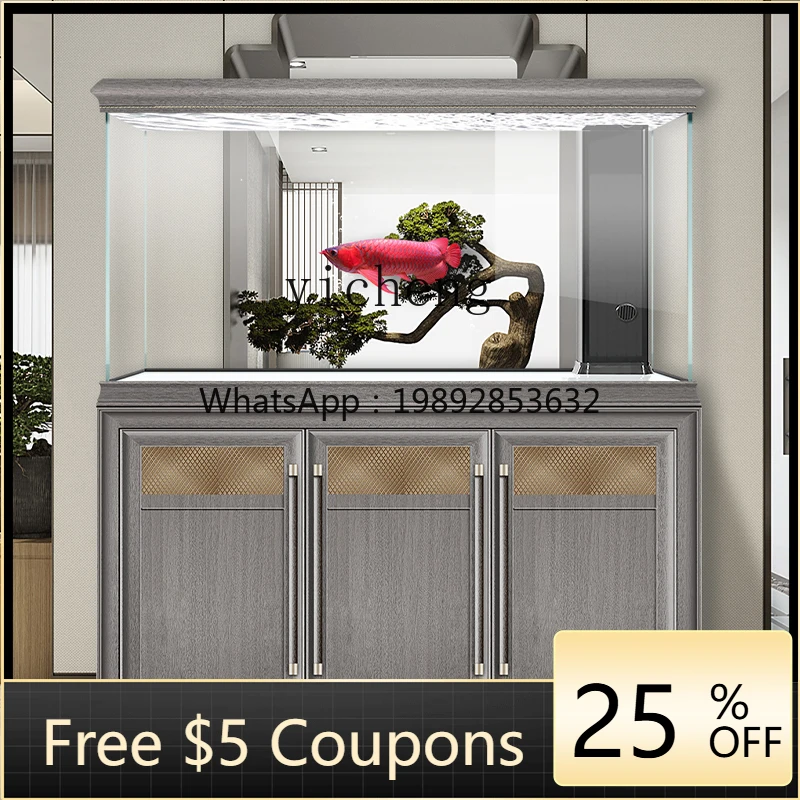 

А1 аквариум для гостиной, бытовой ультра-белый стеклянный аквариум для золотых рыбок