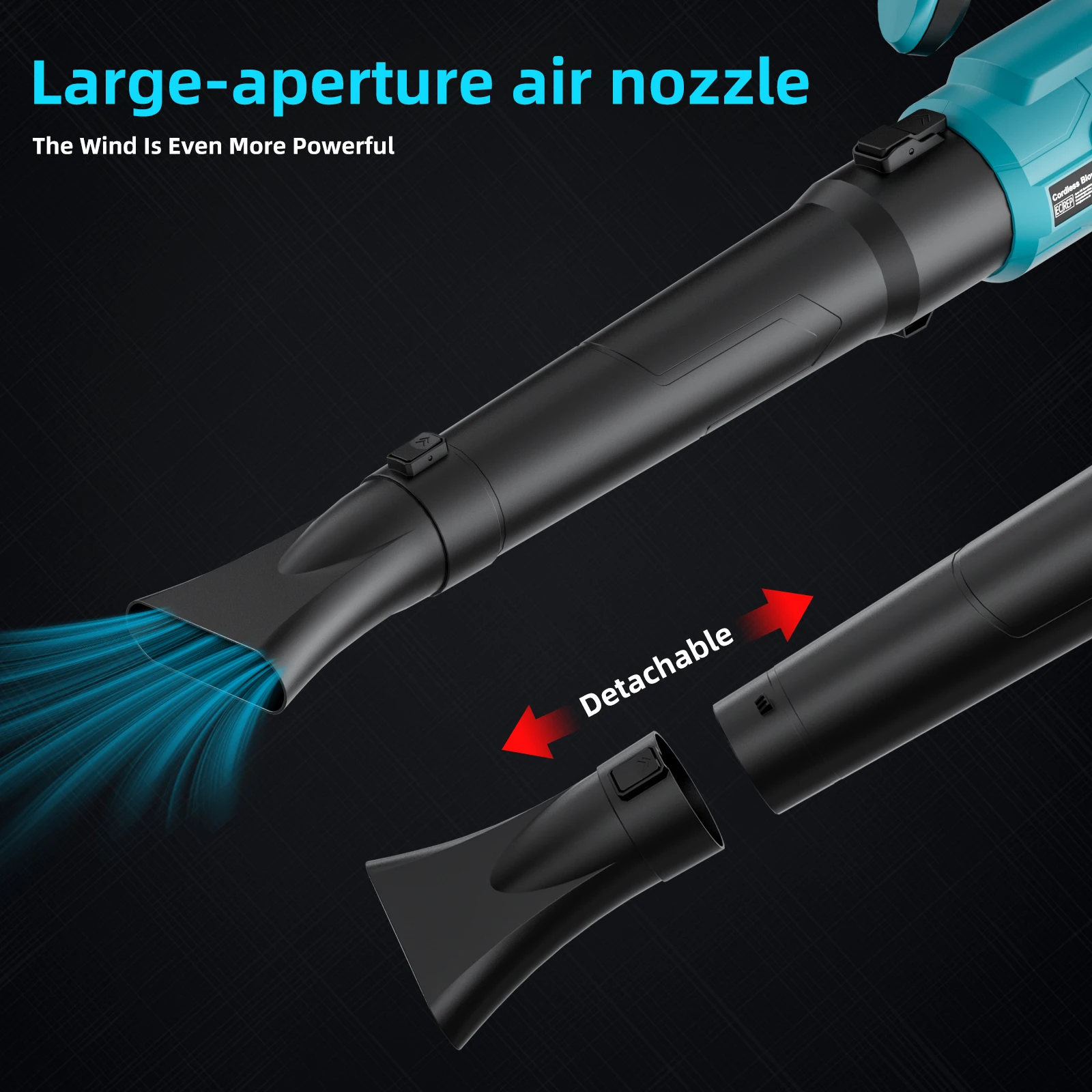 منفاخ أوراق شجر لاسلكي لماكيتا بطارية 18 فولت 3 سرعات منفاخ مدفع قوي للغاية لتنظيف ورق الثلج والغبار أداة كهربائية للنفخ