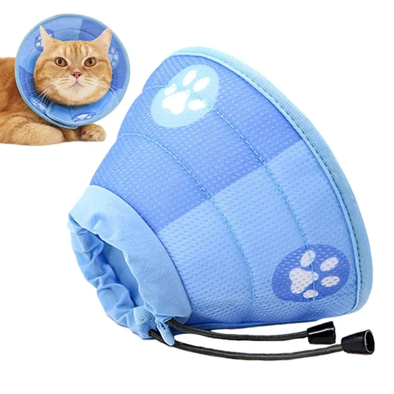 Pet Adjustable Collar Cat Dog Neck Cone Recovery Head Collar Anti Bite and Anti Lick Medical Neck Ring Accessories for Mascotas