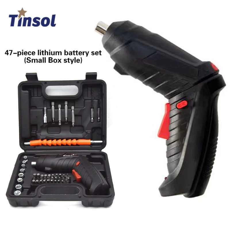 TINSOL 47PC Multi-Function Screwdriver Set Precision Electric Screwdriver with LED Light for Home Appliance Repair Mini Drill