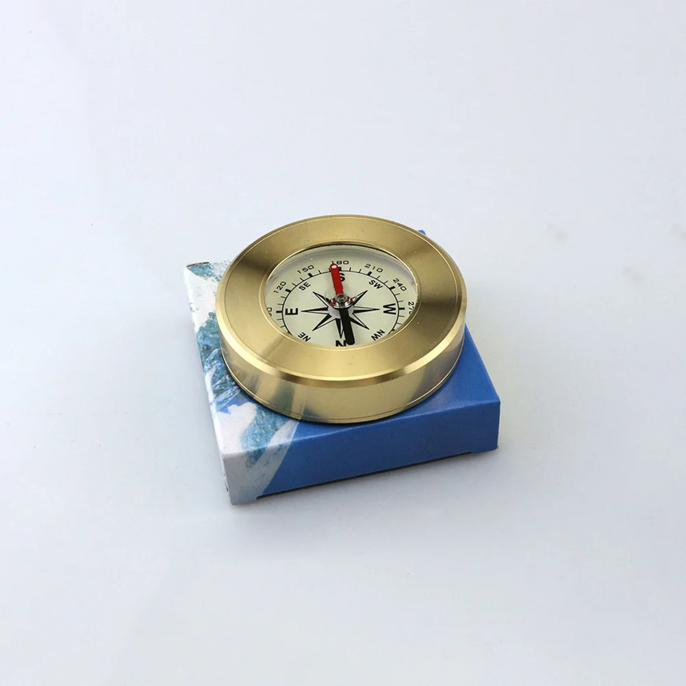 Survival Brass Compass Survival Gear Camping Adventure Brass Outdoor Acrylic Navigation Waterproof Mini Child