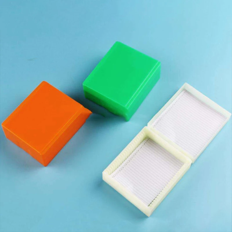 Microscope Slide Box Bio Slice Box Biological Pathology Plastic Slice Cassette Can Place 25 Pcs Slides 10 Pcs / lot