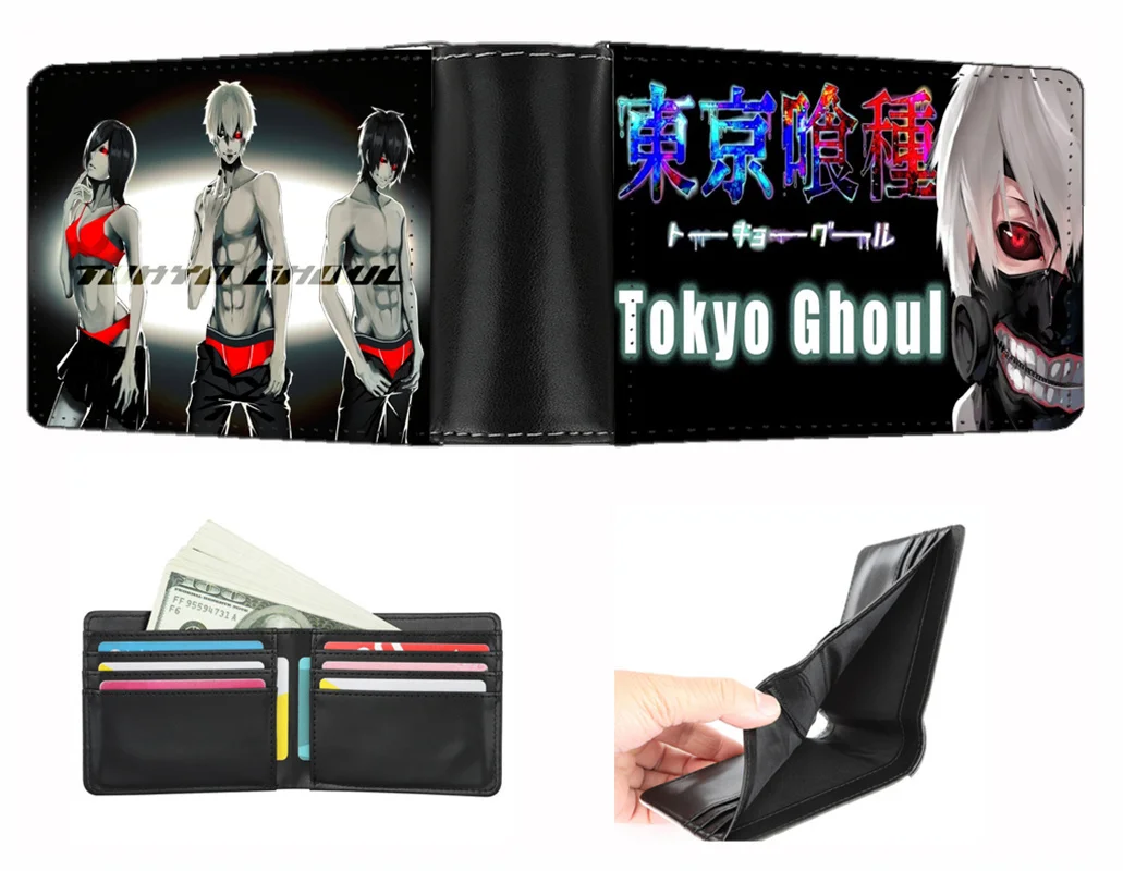 

anime Tokyo Ghoul wallet Boys Girls Coin Carroon purse teenagers Card Holder PU Short Purse Men Women wallet