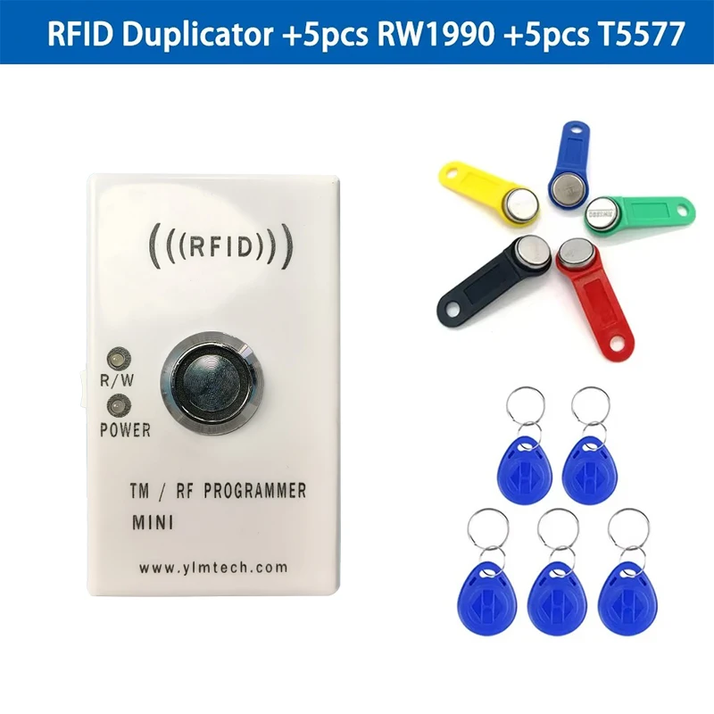 Vmini TM iButton Programmer 125KHz RFID Reader Writer for RW1990 DS1990A Key Token Duplicator Copier