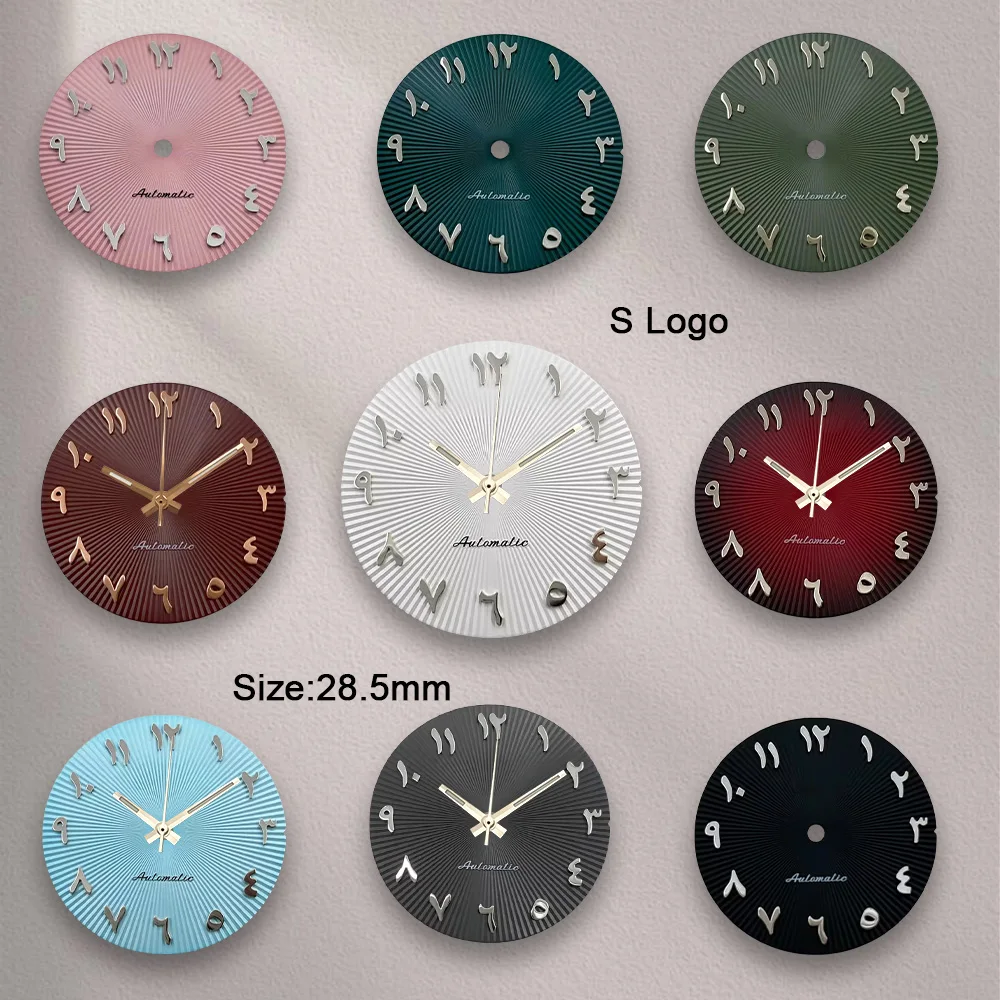 Cadran arabe avec Logo S de 28.5mm, adapté aux lignes de mouvement automatique japonais NH35, accessoires de Modification de montre, nouveau