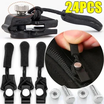 24/6 قطعة سستة فورية مجتذب العالمي إصلاح فوري سستة طقم تصليح البريدي تصميم جديد السوستة أدوات خياطة الرأس