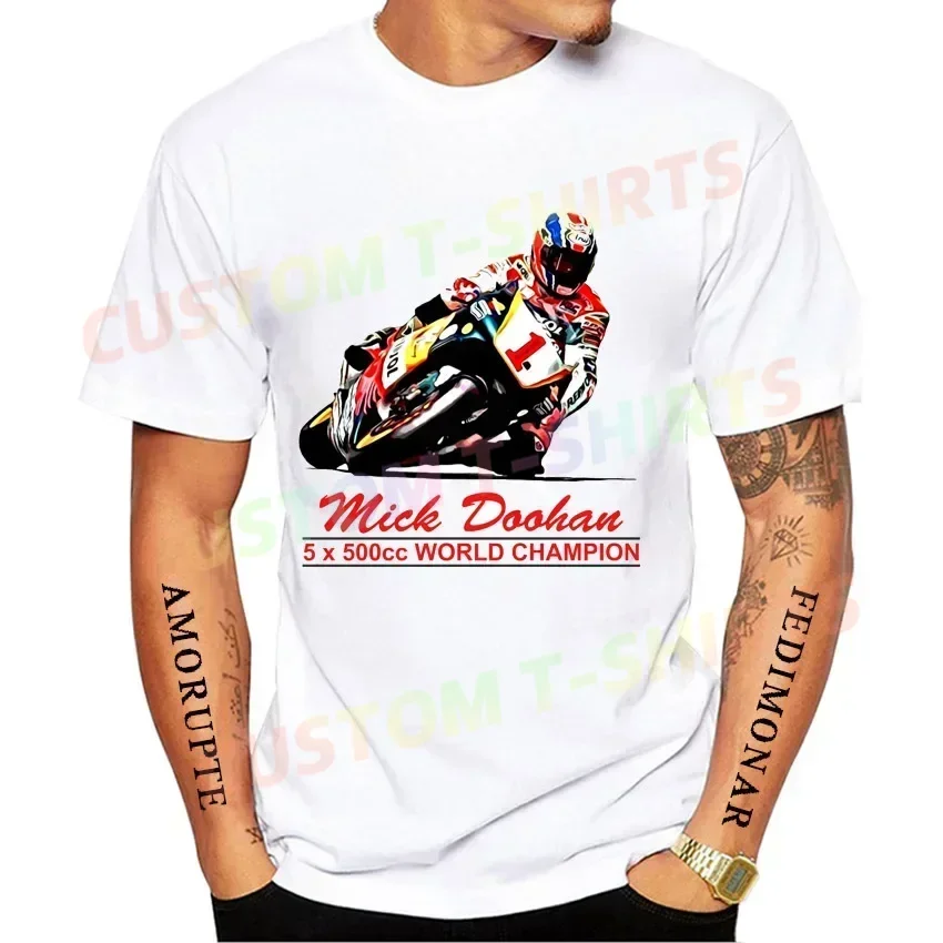 

Mick Doohan 01 # T-Shirt New Summer Men Short Sleeve GS Adventure Moto Sport Casual White Tops Man Motorcycle Rider Tees