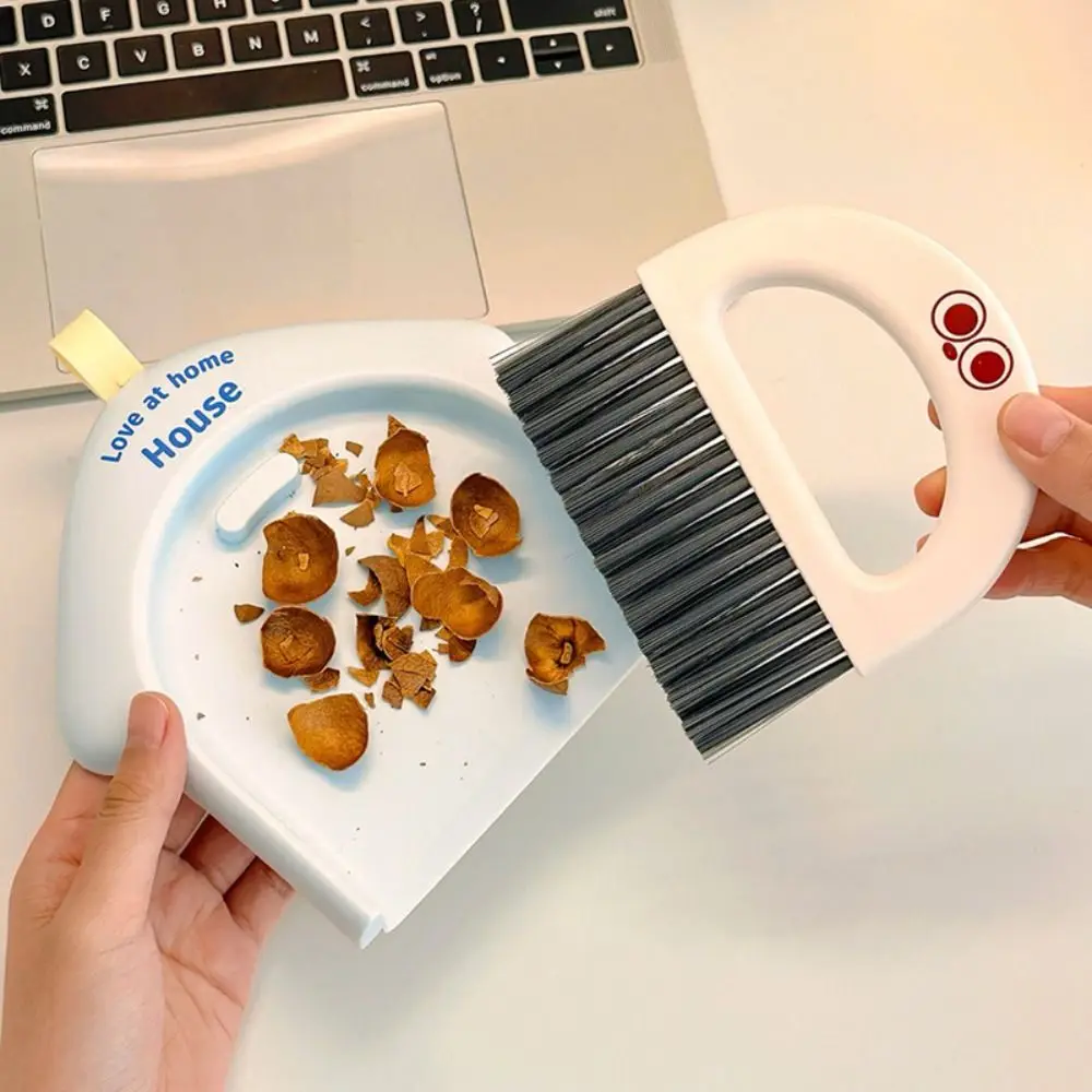 

Cartoon Desktop Broom Dustpan Set Detachable Hangable Mini Broom Dustpan Set Handheld Dustpan Shovel Set Living Room