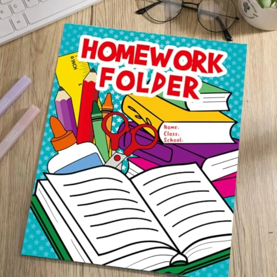 12 قطعة مجلدات ملفات A4 للطلاب متعدد الألوان 9.5 × 12 بوصة