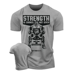 Fashion Mens Training T Shirts Trend Summer Crew Neck Gym Short Sleeve 3D Printed Sports Tees Loose Breathable Muscle T-Shirt