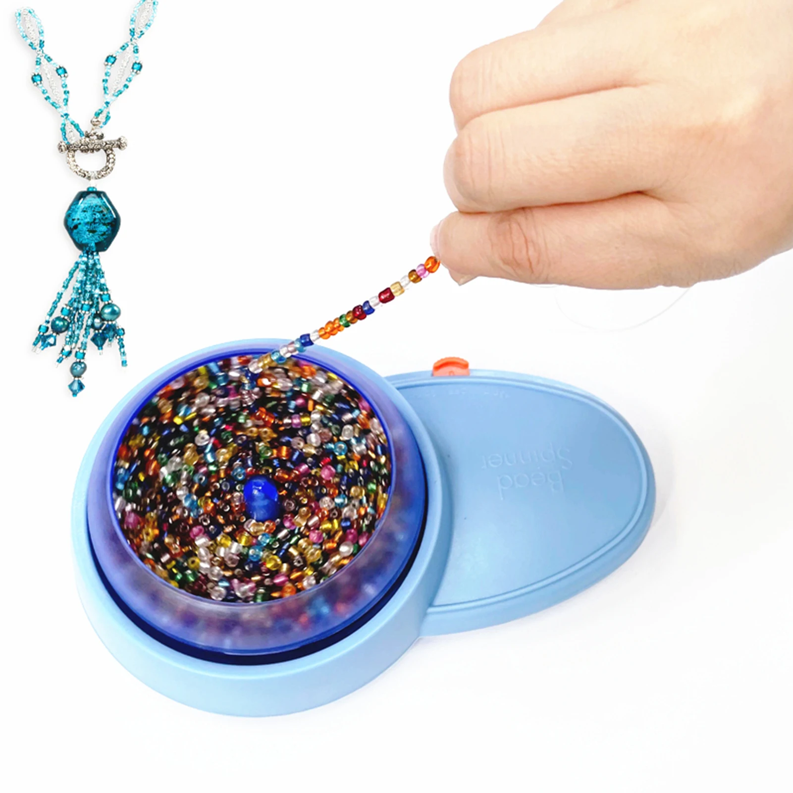 Electric Bead Spinner Kit Spin Beading Bowl Kit Stringing Bead Loader Holder For DIY Jewelry Making Battery Operated  No