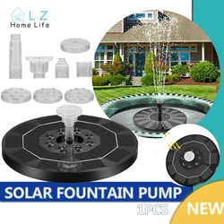 Solar Fountain Pump, with 6 nozzles Solar Bird Bath Fountain, Water Pump ,Swimming Pool Fish Tank,Outdoor Solar Powered Fountain