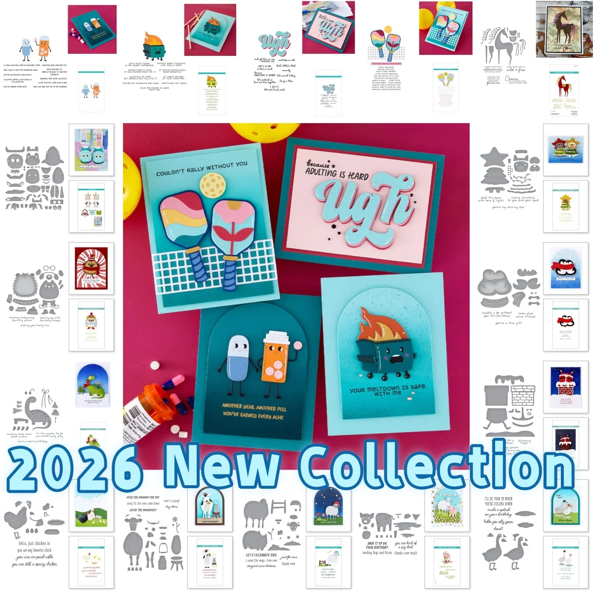 

2026 New Collection Clear Stamps and Metal Cutting Dies For DIY Scrapbook Craft Decoration Embossing Template Supplies Handmade