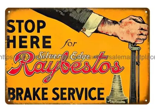 Raybestos Brake Service metal tin sign garage poster advertising wall art sign