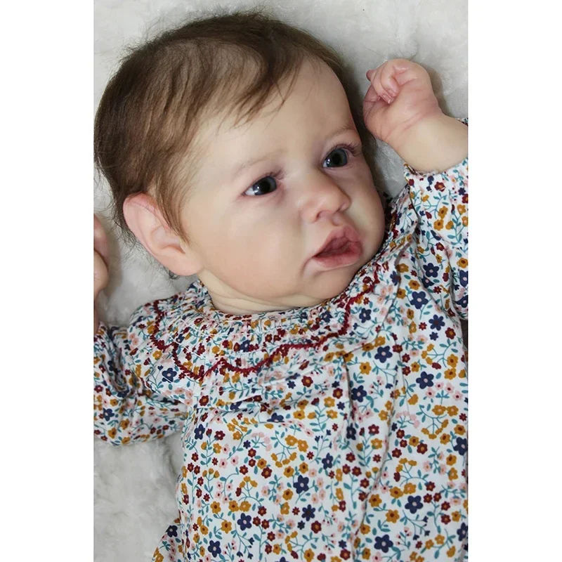 

55 см кукла реборн для малышей Saskia, настоящие куклы ручной работы с ручными деталями, расписные вены, коллекционная художественная кукла