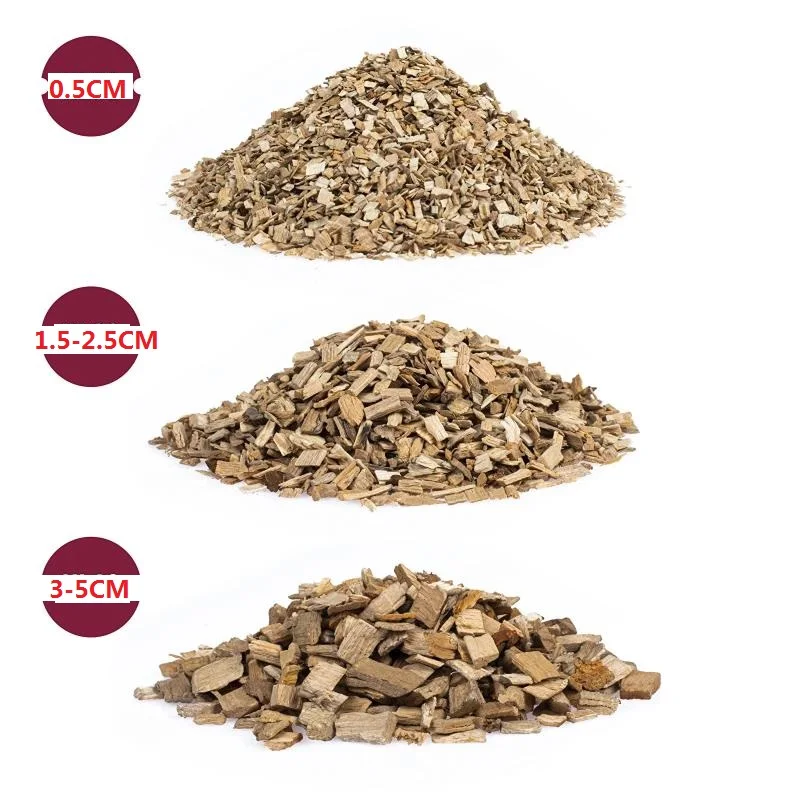 250g-450g manzana barbacoa virutas de madera aserrín haya Pecan Frutit trozos de madera quema ahumador parrilla humo tocino salmón carne pollo carne