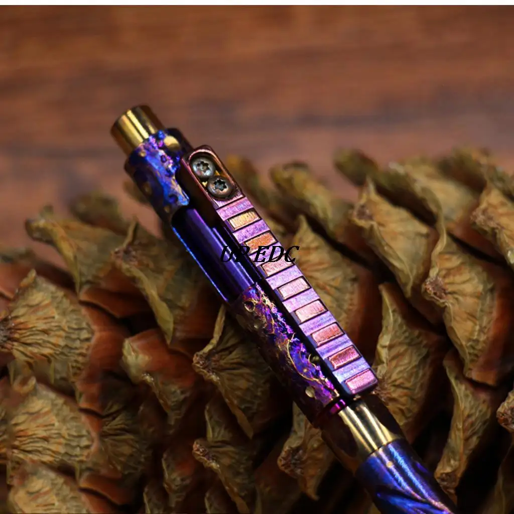 Limited Edition Handmade Titanium Alloy Tactical Pen Metal Press Bolt Pen Self-defense DIY Signature Pen Defense Pen EDC