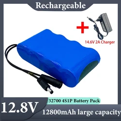 32700 pacco batteria ricaricabile LiFePO4 12V 12800mAh integrato 40A stessa porta bilanciato BMS 4 s1p 12.8V alimentatore + caricatore 14.6V