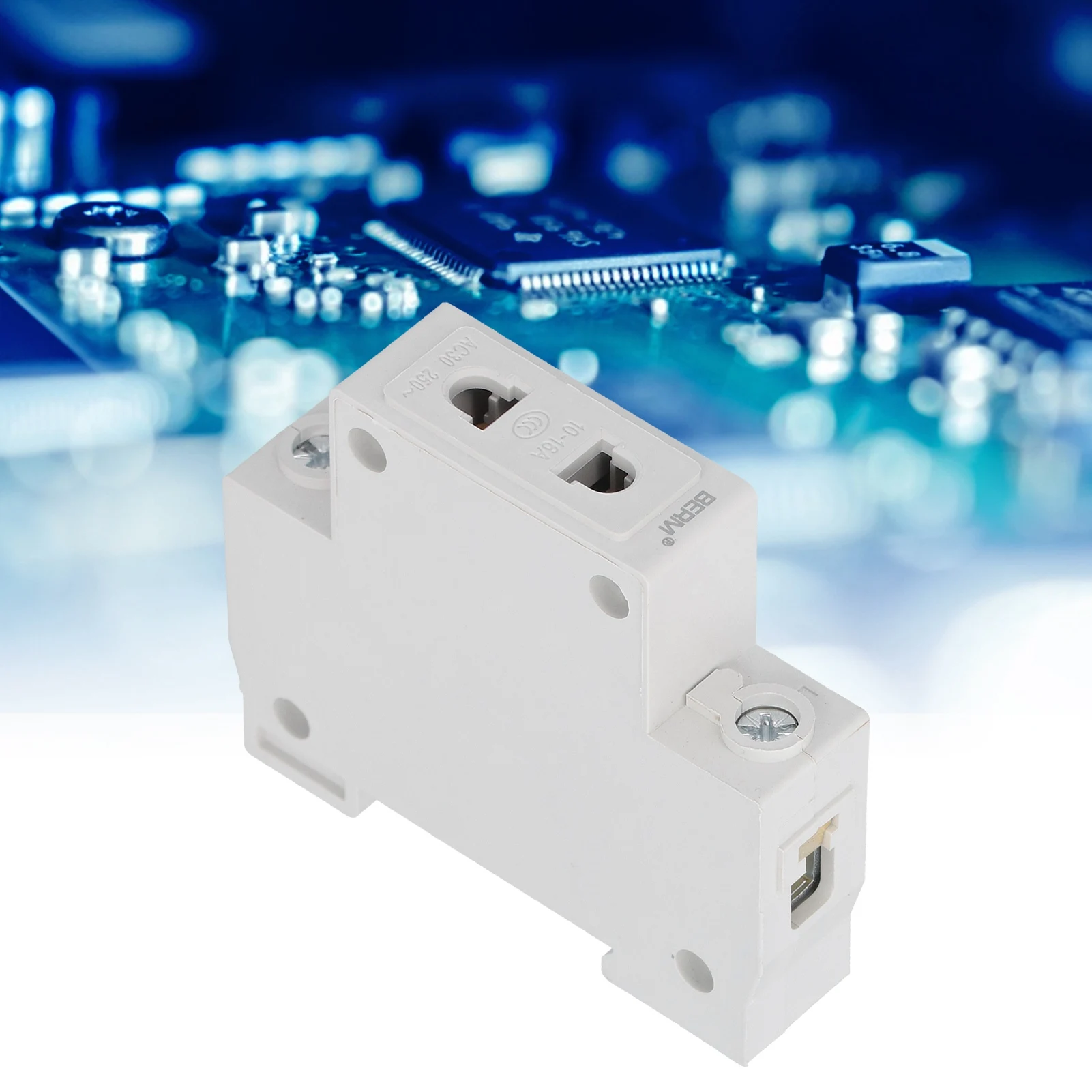 BERM Power Socket Din Rail Mounted 2pin Modular Outlet Distribution Box Accessories 250V Distribution Box Modular Socket
