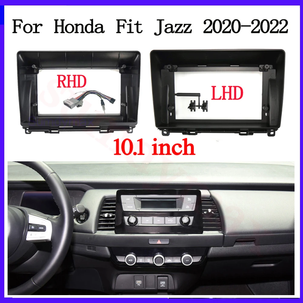 

10.1inch Car Radio Fascia For HONDA Fit jazz 2020-2022 Stereo Frame Plate Adapter Mounting Dash Installation Bezel Trim Kit