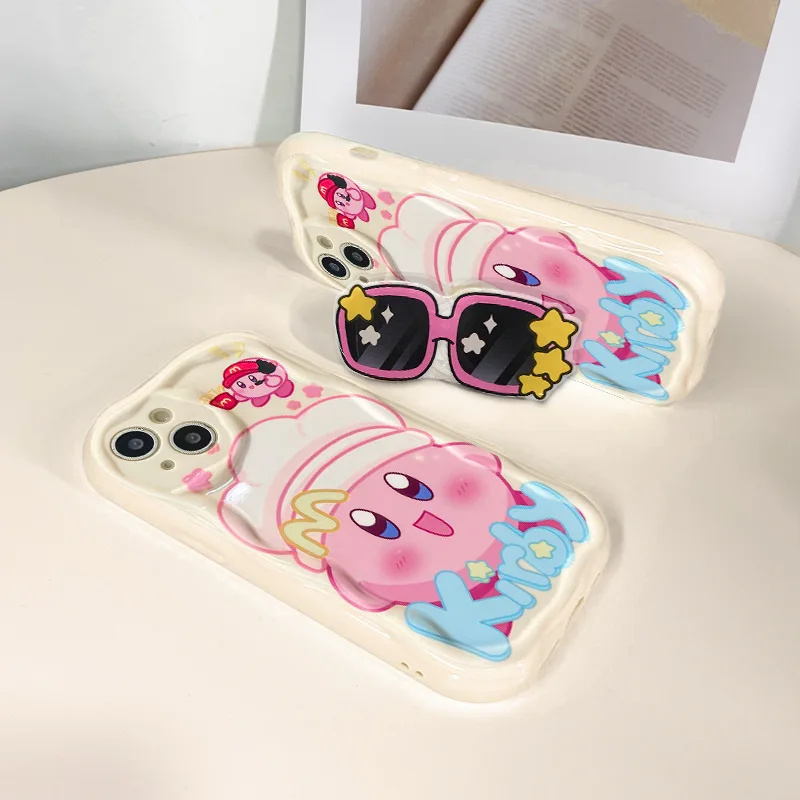 Kirby Clear Phone Case for IPhone 14 13 Pro Max 11 12 13 Pro 14pro XR XS MAX Y2K Lovely Anti Fall Cover Shockproof Soft Cover