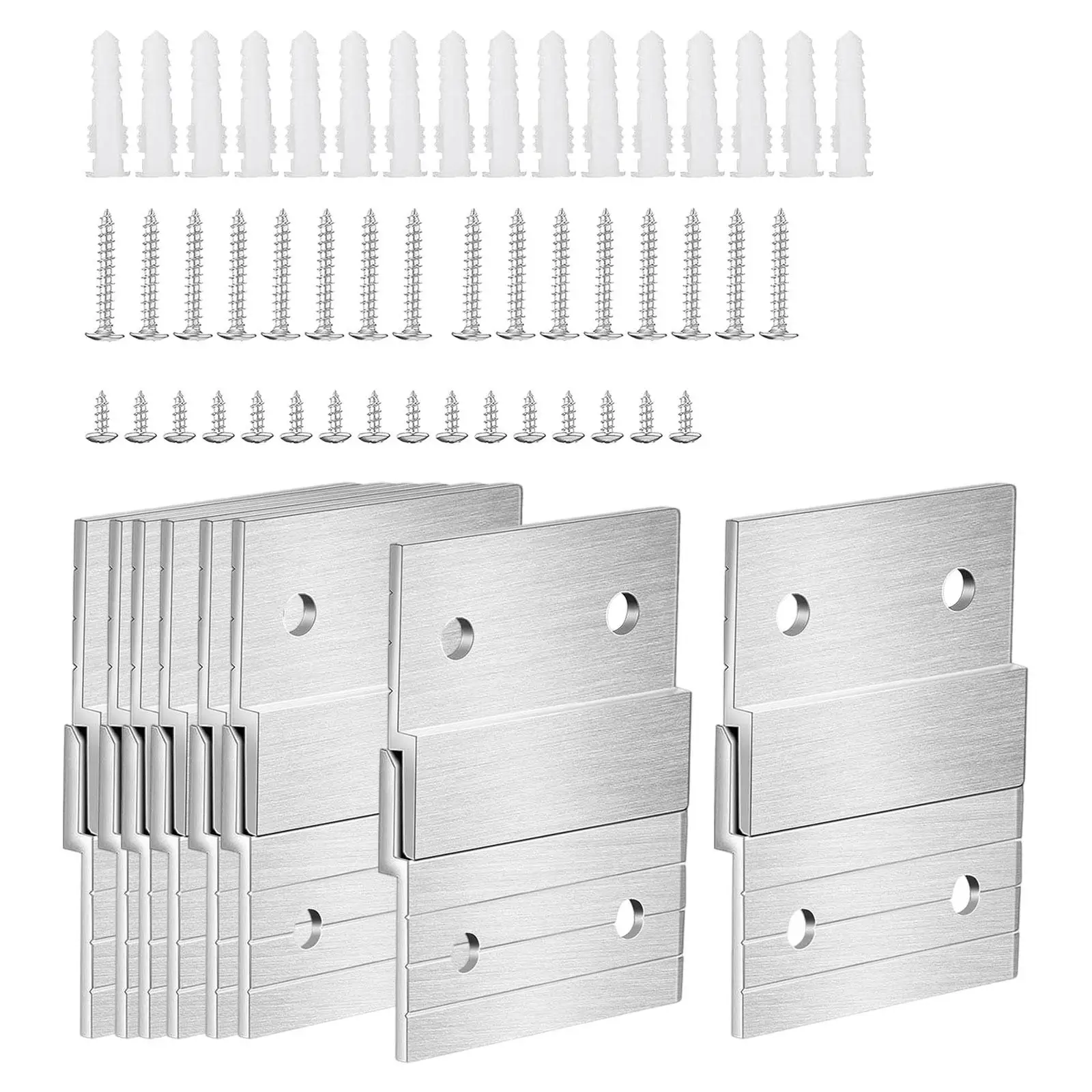 8 Pairs French Cleat Picture Hanger Sturdy for Cabinet Artwork Whiteboard
