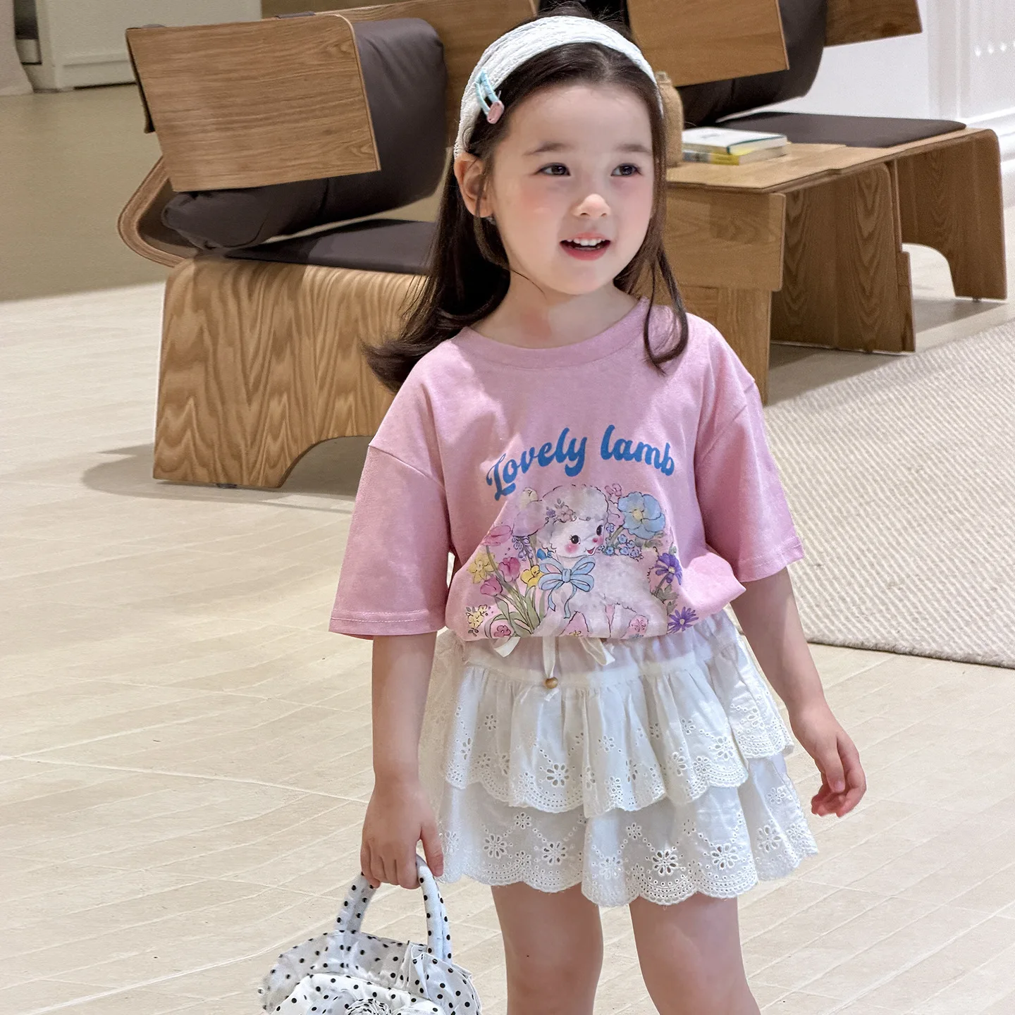 New Product Season Unique Girls Skirt Summer Thin 2026 Lace Ruffle Cake Skirt Kids Baby Girl Skirt