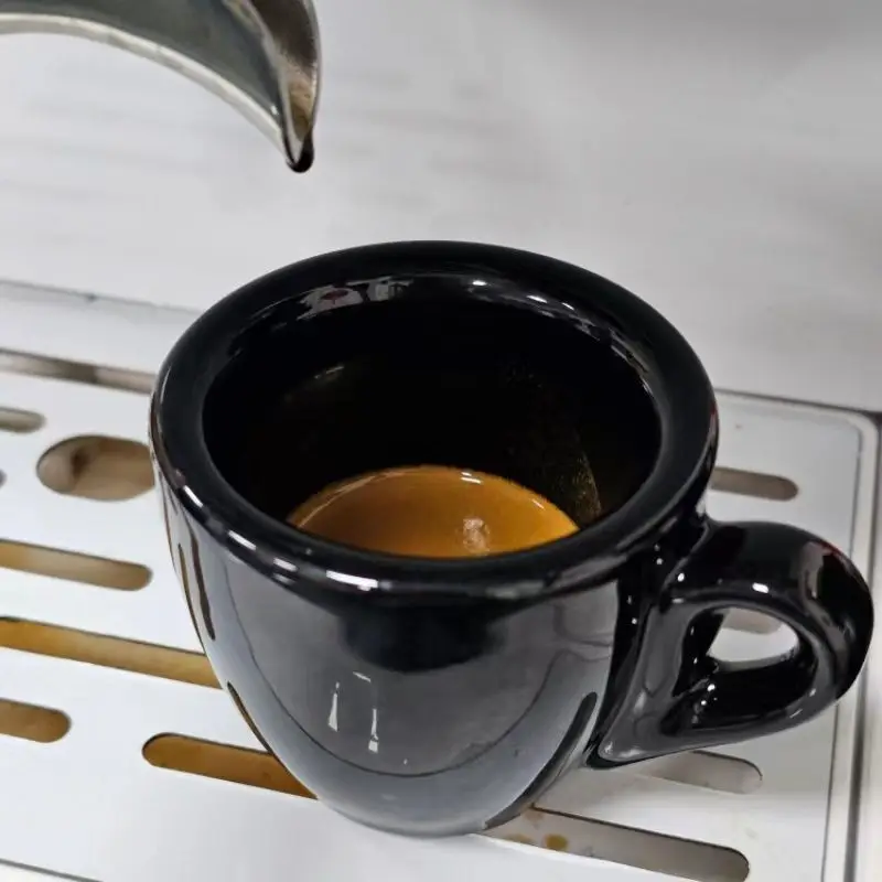 50ML Ceramic Espresso Cups and Saucers with Thick Design for Single Cup Wall Long Lasting Insulation Espresso Accessories