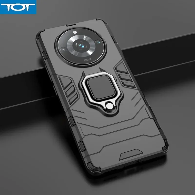 Für Realme 11 Pro Plus Fall Rüstung Ring Magnetische Auto Halter Ständer Telefon Fall Für OPPO Realme 11 Pro 11 pro + Plus Zurück Abdeckung